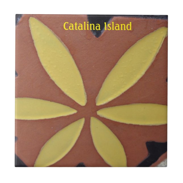 CARREAU CATALINA ISLAND CÉRAMIQUE TILE CATALINA FLEURS (Devant)