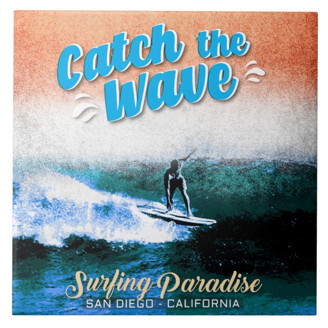 Carreau Catch the Wave - Le paradis du surf (Devant)