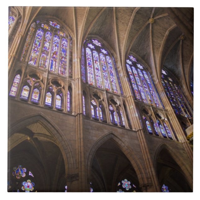 Carreau Cathédrale de León, vitraux intérieurs (Devant)