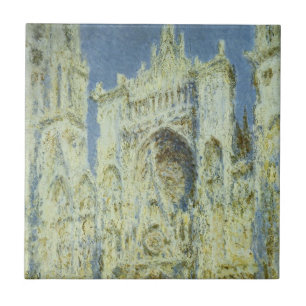 Carreau Cathédrale de Rouen, façade ouest, soleil, Claude