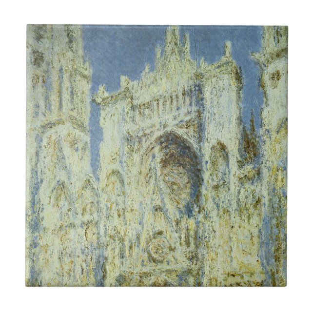 Carreau Cathédrale de Rouen, façade ouest, soleil, Claude  (Devant)