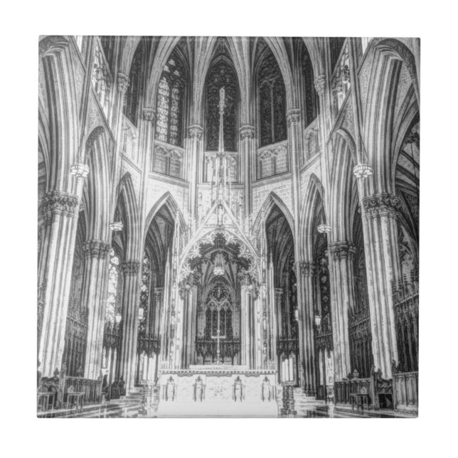 Carreau Cathédrale gothique religieuse vintage d'église (Devant)