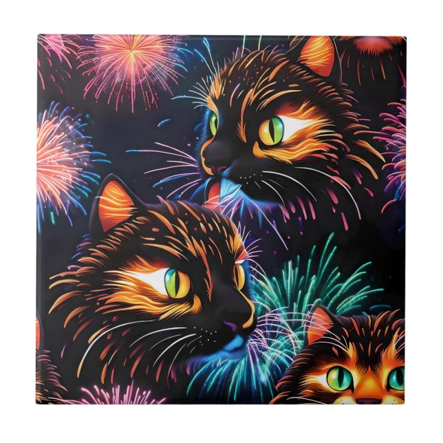 Carreau Cats Fireworks (Devant)