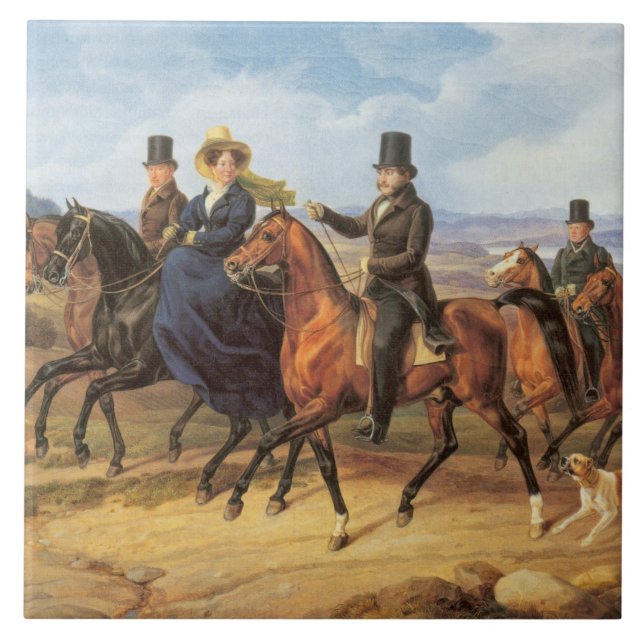 Carreau Cavalcade devant Schloss Heiligenberg (Devant)