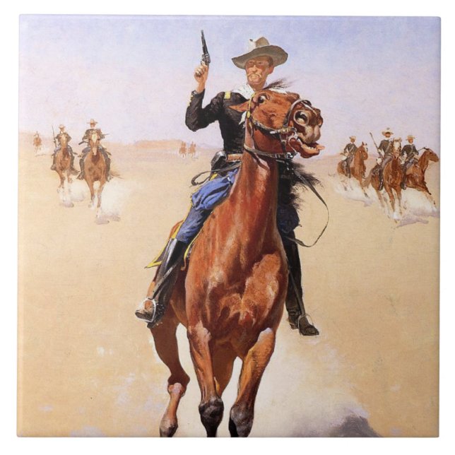 Carreau Cavalier des Plaines (Cowboy Horse Rider) (Devant)