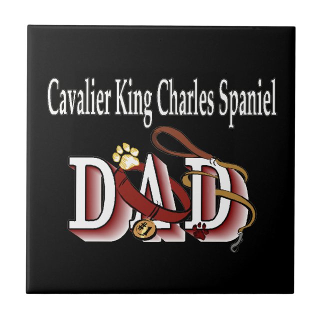 Carreau Cavalier King Charles Spaniel Papa (Devant)