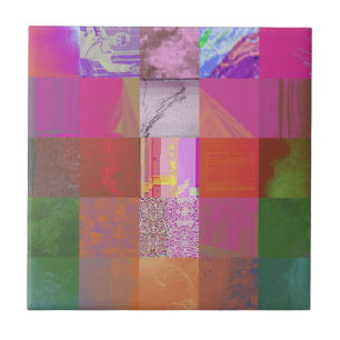 Carreau CD1FE646 Abstrait Motif de Grille d'Art de Glitch