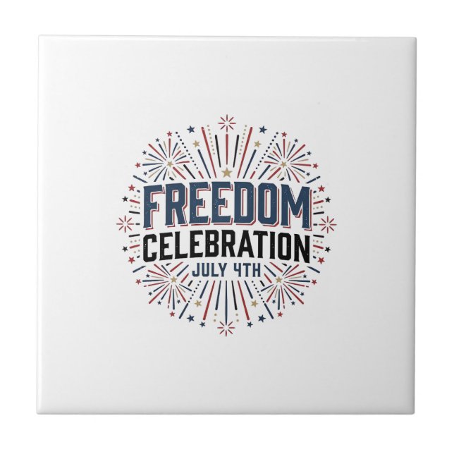 Carreau Célébration de la liberté 4 juillet conception de  (Devant)