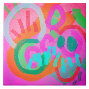 Carreau Célébrer la peinture numérique Abstraite