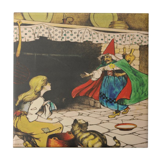 Carreau Cendrillon Vintage Repro Céramique (Devant)