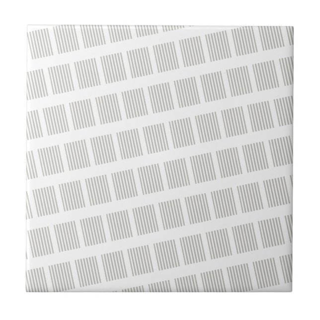 Carreau Ceramic Tile Grey & White Stripe (Devant)