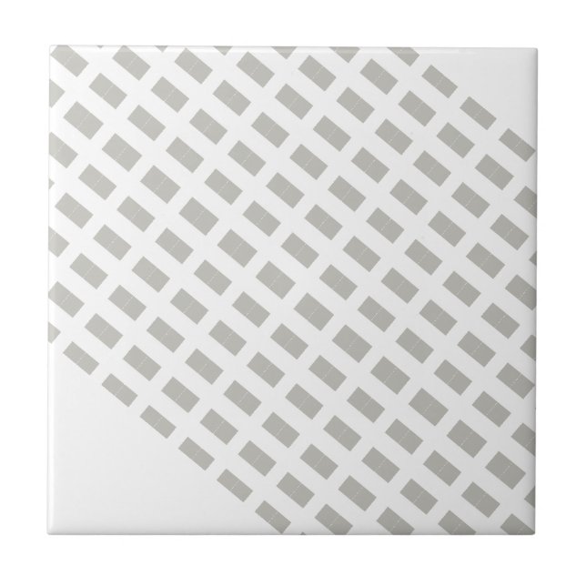 Carreau Ceramic Tile Grey & White Stripe Square (Devant)