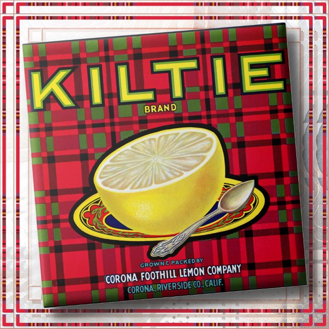 Carreau CERAMIC TILE - "Kiltie" - Crate label (Créateur téléchargé)