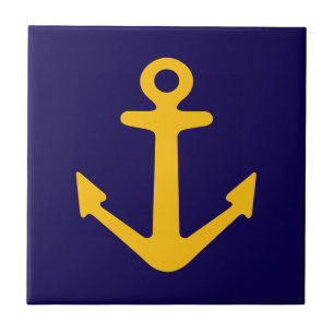 Carreau céramique avec logo d'ancre nautique