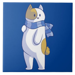 Carreau céramique de chat d'hiver