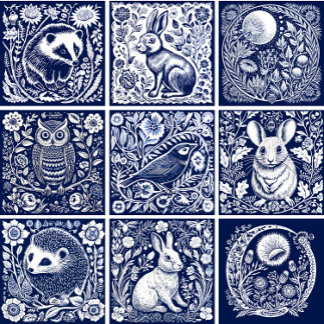 Carreau Céramique de hibou rustique