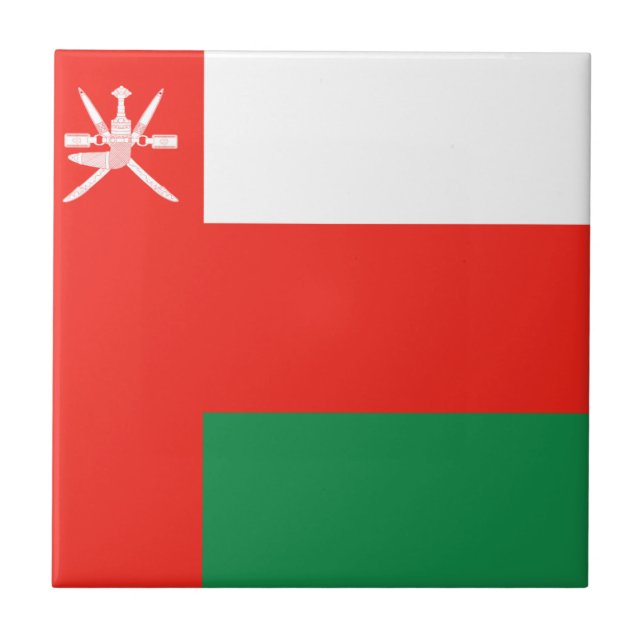 Carreau céramique du drapeau d'Oman (Devant)