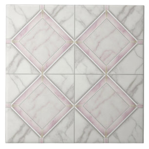 Carreau céramique en marbre rose blanc pour grande