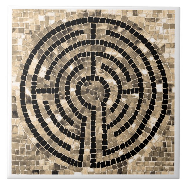 Carreau céramique LABYRINTH V 6x6 - Blanc (Devant)