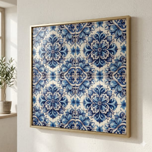 Carreau Céramique mexicaine Talavera Caracol Azul