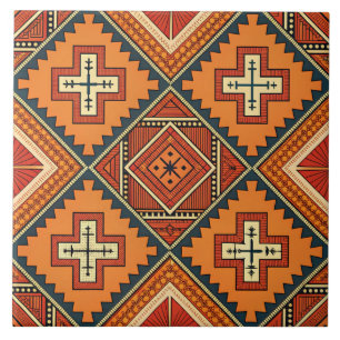 Carreau céramique motif africain