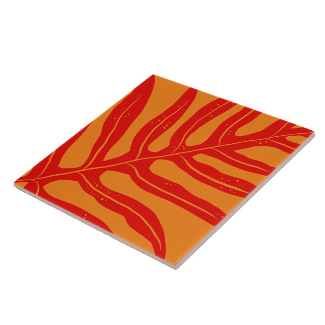 Carreau céramique motif tropicale (Côté)