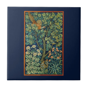 CARREAU CÉRAMIQUE: PHÉASANT : WILLIAM MORRIS