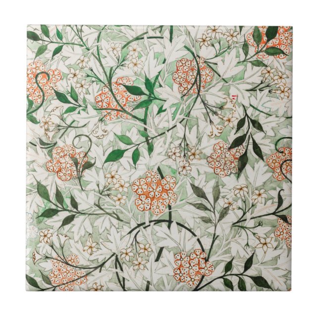CARREAU CÉRAMIQUE: WILLIAM MORRIS : JASMINE (Devant)