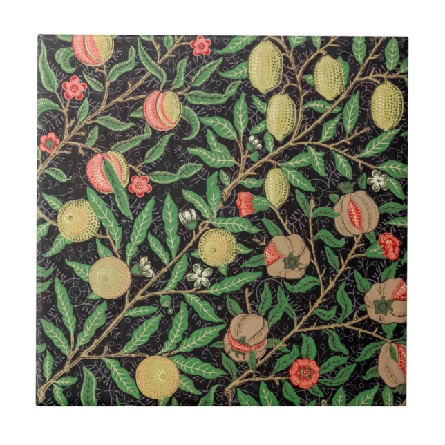 CARREAU CÉRAMIQUE: WILLIAM MORRIS : POMEGRANATE (Devant)