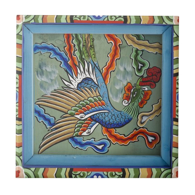 Carreau Céramiques murales orientales Lyre Bird (Devant)