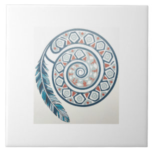 Carreau Cercle avec plume