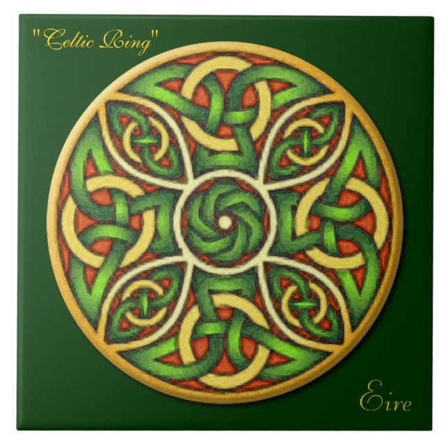 Carreau Cercle celtique irlandais noeud 6' (Devant)
