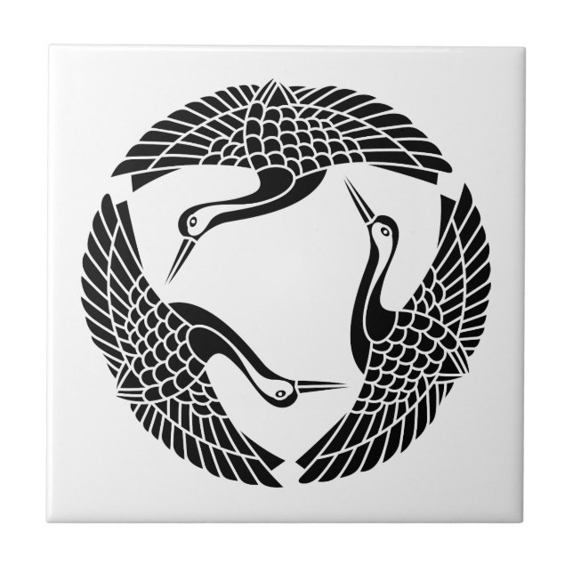 Carreau Cercle de trois grues (Devant)