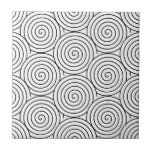 Carreau Cercle minimal simple noir blanc Motif hypnotique<br><div class="desc">Cercle minimal simple noir blanc Motif hypnotique</div>