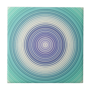 Carreau Cercles - Aqua Turquoise Turquoise Cyan Blue