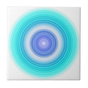 Carreau Cercles - bleu aqua turquoise cyan bleu