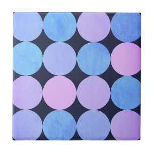 Carreau Cercles Bleus Violets et Roses