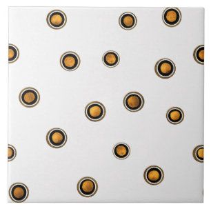 Carreau Cercles Brown et jaunes