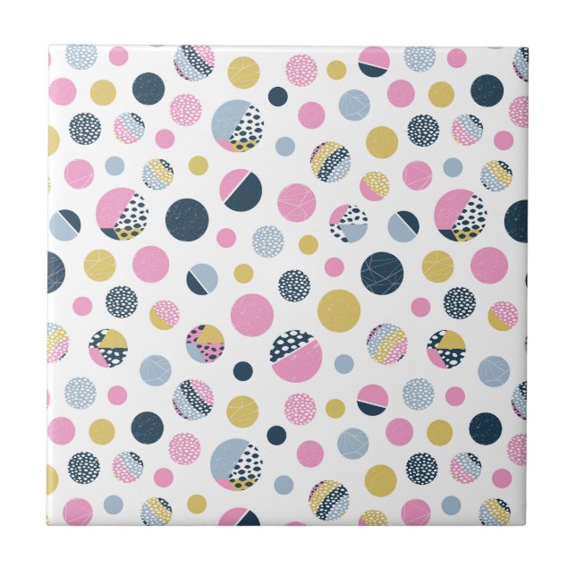 Carreau Cercles colorés (Devant)