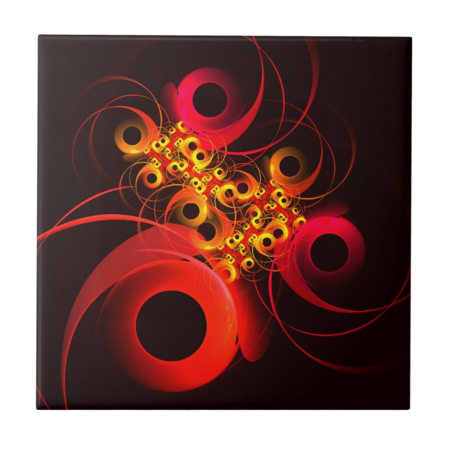 Carreau Cercles colorés Motif d'art Abstrait moderne #08 (Devant)