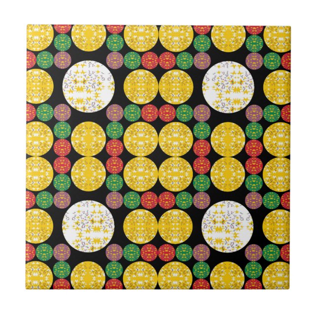 Carreau Cercles d'étoiles (Devant)