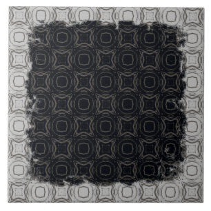 Carreau Cercles et diamants en Motif de bronze