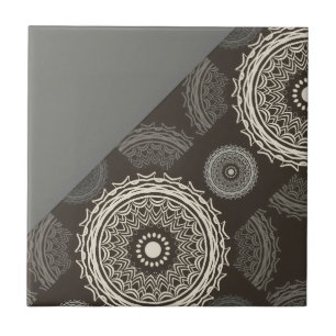 Carreau Cercles gris argent Abstrait