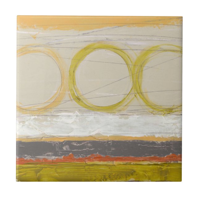 Carreau Cercles jaunes et orange sur Arrière - plan multic (Devant)