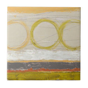 Carreau Cercles jaunes et oranges sur l'arrière - plan