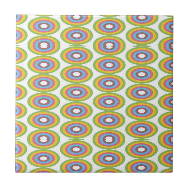 Carreau Cercles rétro motif (Devant)
