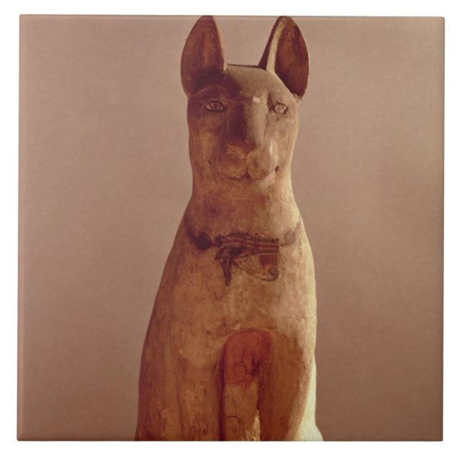 Carreau Cercueil d'un chat protégé par la déesse Bastet (p (Devant)