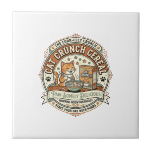 Carreau Céréal Cat Crunch Boîte de céréales pour petit-déj