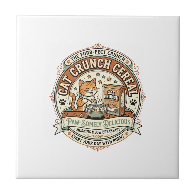 Carreau Céréal Cat Crunch Boîte de céréales pour petit-déj (Devant)