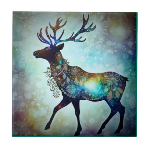Carreau Cerf de Noël Whimsical personnalisé